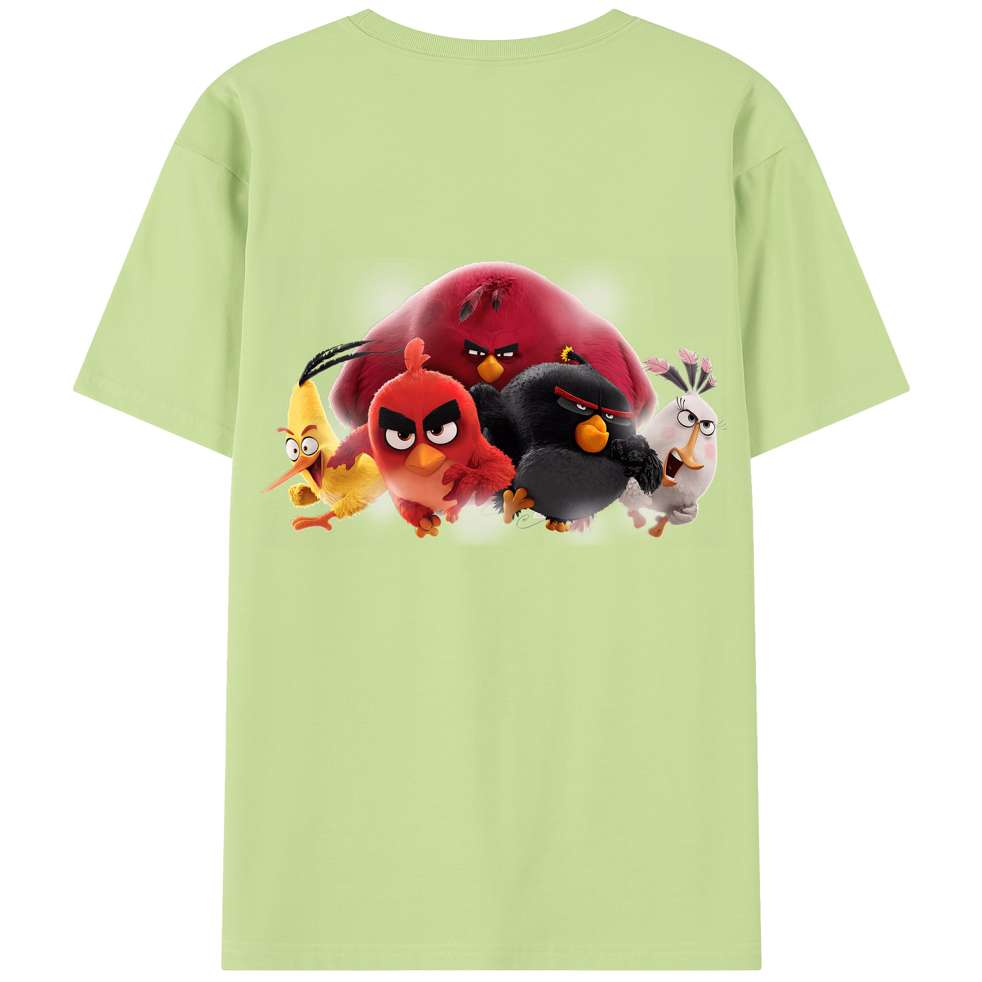 （画像用） Angry Birds アングリーバード 綿100％半袖Tシャツ（背面プリント）
